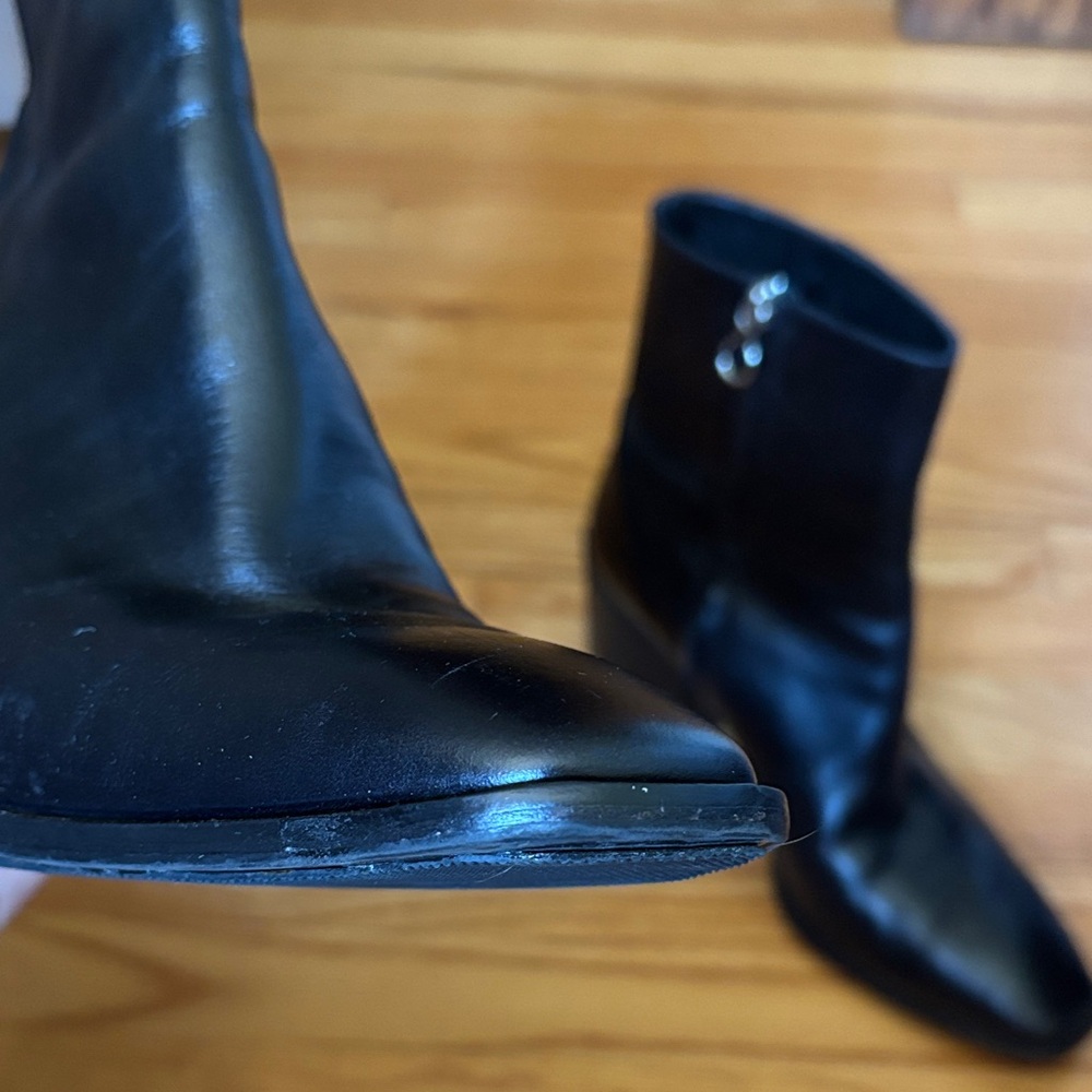 Aeyde Black Leather Ankle Boots EU 42 - Picture 6 of 12